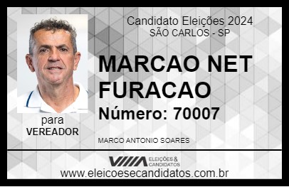 Candidato MARCAO NET FURACAO 2024 - SÃO CARLOS - Eleições