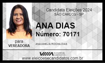 Candidato ANA DIAS 2024 - SÃO CARLOS - Eleições