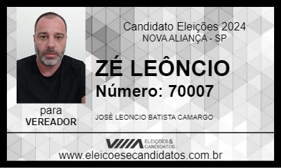 Candidato ZÉ LEÔNCIO 2024 - NOVA ALIANÇA - Eleições