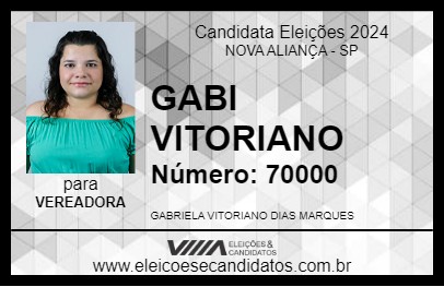 Candidato GABI VITORIANO 2024 - NOVA ALIANÇA - Eleições