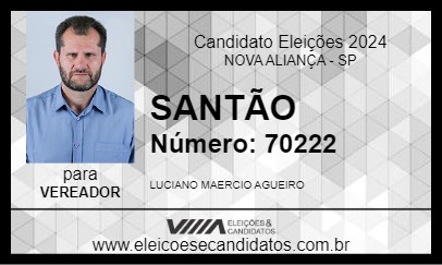 Candidato SANTÃO 2024 - NOVA ALIANÇA - Eleições