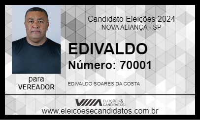 Candidato EDIVALDO 2024 - NOVA ALIANÇA - Eleições