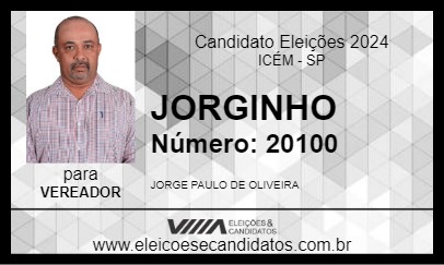 Candidato JORGINHO 2024 - ICÉM - Eleições