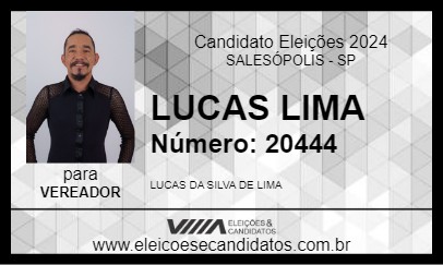 Candidato LUCAS LIMA 2024 - SALESÓPOLIS - Eleições