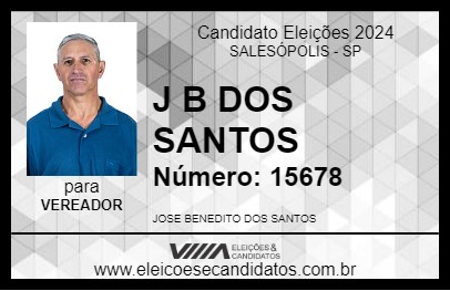 Candidato J B DOS SANTOS 2024 - SALESÓPOLIS - Eleições