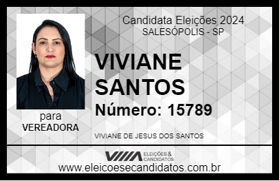 Candidato VIVIANE SANTOS 2024 - SALESÓPOLIS - Eleições