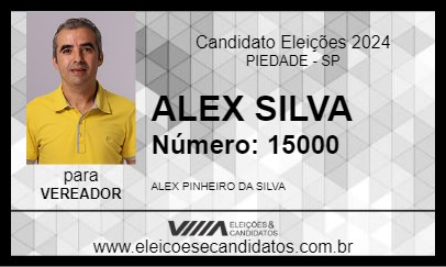 Candidato ALEX SILVA 2024 - PIEDADE - Eleições