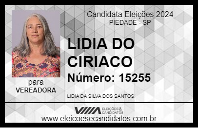 Candidato LIDIA DO CIRIACO 2024 - PIEDADE - Eleições