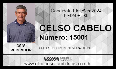 Candidato CELSO CABELO 2024 - PIEDADE - Eleições