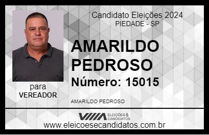 Candidato AMARILDO PEDROSO 2024 - PIEDADE - Eleições