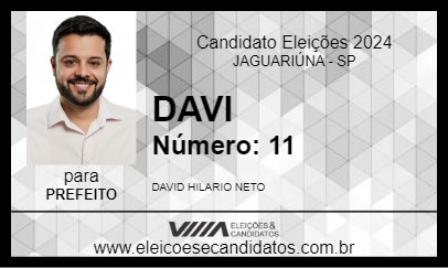 Candidato DAVI 2024 - JAGUARIÚNA - Eleições