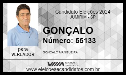 Candidato GONÇALO 2024 - JUMIRIM - Eleições