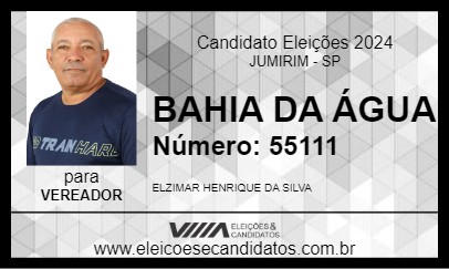 Candidato BAHIA DA ÁGUA 2024 - JUMIRIM - Eleições