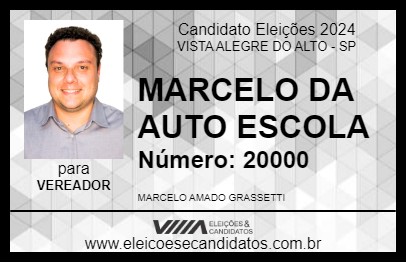 Candidato MARCELO DA AUTO ESCOLA 2024 - VISTA ALEGRE DO ALTO - Eleições