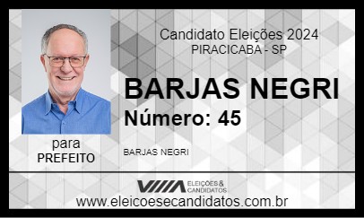 Candidato BARJAS NEGRI 2024 - PIRACICABA - Eleições