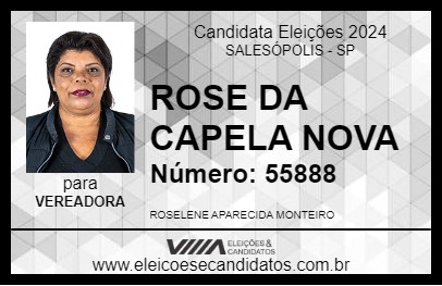 Candidato ROSI MONTEIRO 2024 - SALESÓPOLIS - Eleições