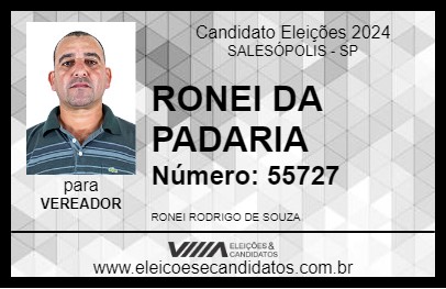 Candidato RONEI DA PADARIA 2024 - SALESÓPOLIS - Eleições