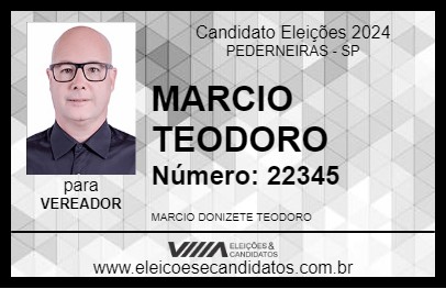 Candidato MARCIO TEODORO 2024 - PEDERNEIRAS - Eleições