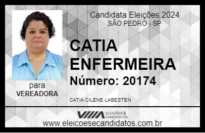 Candidato CATIA ENFERMEIRA 2024 - SÃO PEDRO - Eleições