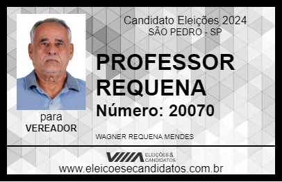 Candidato PROFESSOR REQUENA 2024 - SÃO PEDRO - Eleições