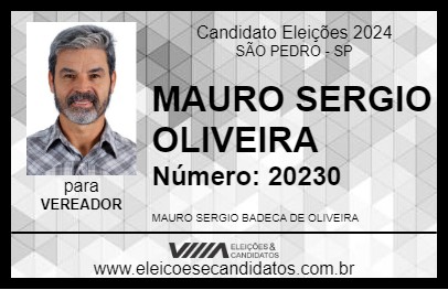 Candidato MAURO SERGIO OLIVEIRA 2024 - SÃO PEDRO - Eleições