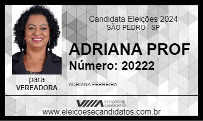 Candidato ADRIANA PROF 2024 - SÃO PEDRO - Eleições