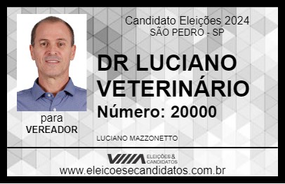 Candidato DR LUCIANO VETERINÁRIO 2024 - SÃO PEDRO - Eleições