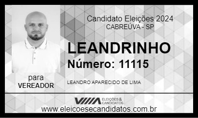 Candidato LEANDRINHO 2024 - CABREÚVA - Eleições