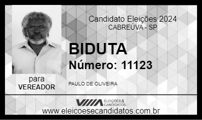 Candidato BIDUTA 2024 - CABREÚVA - Eleições