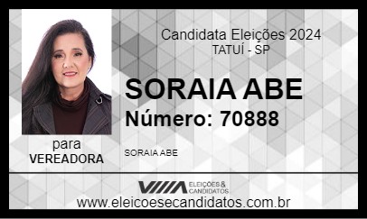 Candidato SORAIA ABE 2024 - TATUÍ - Eleições