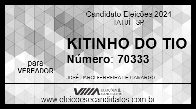 Candidato KITINHO DO TIO 2024 - TATUÍ - Eleições