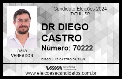 Candidato DR DIEGO CASTRO 2024 - TATUÍ - Eleições