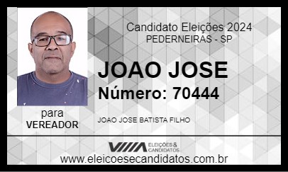 Candidato JOAO JOSE 2024 - PEDERNEIRAS - Eleições