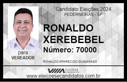 Candidato RONALDO XEREBEBEL 2024 - PEDERNEIRAS - Eleições