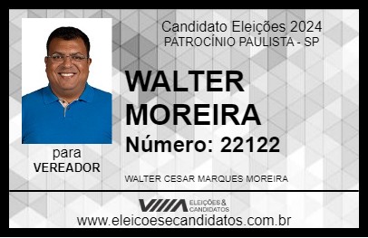 Candidato WALTER MOREIRA 2024 - PATROCÍNIO PAULISTA - Eleições