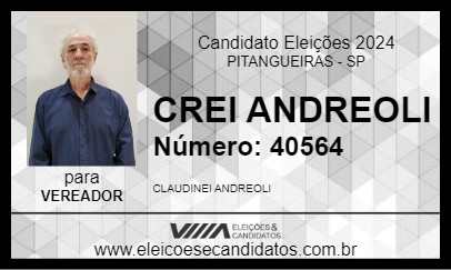 Candidato CREI ANDREOLI 2024 - PITANGUEIRAS - Eleições