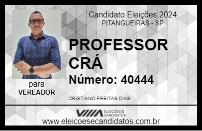 Candidato PROFESSOR CRÁ 2024 - PITANGUEIRAS - Eleições