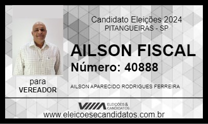 Candidato AILSON FISCAL 2024 - PITANGUEIRAS - Eleições