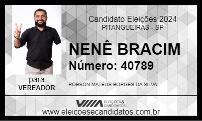 Candidato NENÊ BRACIM 2024 - PITANGUEIRAS - Eleições