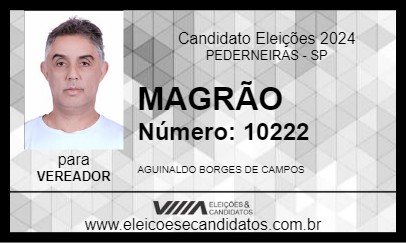 Candidato MAGRÃO 2024 - PEDERNEIRAS - Eleições