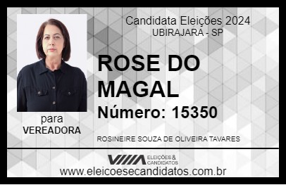 Candidato ROSE DO MAGAL 2024 - UBIRAJARA - Eleições