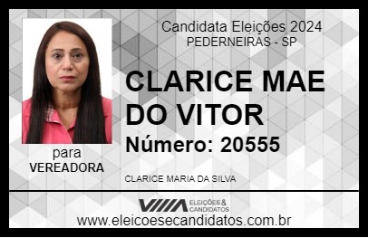 Candidato CLARICE MAE DO VITOR 2024 - PEDERNEIRAS - Eleições