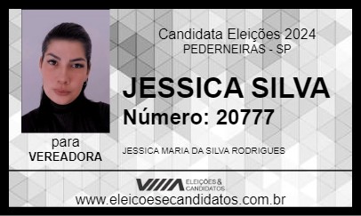 Candidato JESSICA SILVA 2024 - PEDERNEIRAS - Eleições