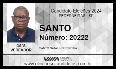 Candidato SANTO 2024 - PEDERNEIRAS - Eleições