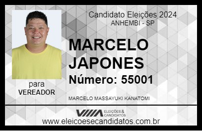 Candidato MARCELO JAPONES 2024 - ANHEMBI - Eleições