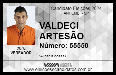 Candidato VALDECI CORREA 2024 - ANHEMBI - Eleições