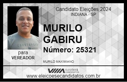 Candidato MURILO GABIRU 2024 - INDIANA - Eleições