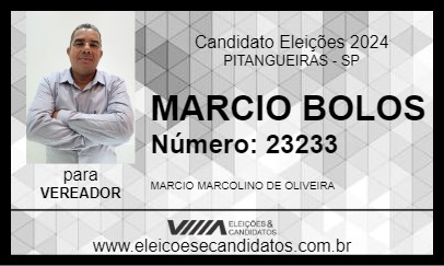 Candidato MARCIO BOLOS 2024 - PITANGUEIRAS - Eleições