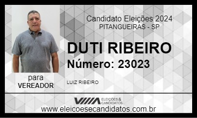 Candidato DUTI RIBEIRO 2024 - PITANGUEIRAS - Eleições