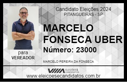 Candidato MARCELO FONSECA UBER 2024 - PITANGUEIRAS - Eleições